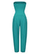 1970s Solid Bandeau Lantern Jumpsuit