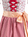 Pink 1950s Ditsy Floral Lace Dress & Gingham Apron