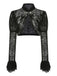 Black 1960s Halloween Lace Gothic Buckle Top