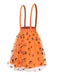 [Pre-Sale] Orange 1940s Halloween Smiley Face Mesh Suspender Skirt