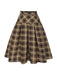 [Pre-Sale] Light Brown 1950s Plaid Pleated Skirt