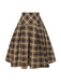 [Pre-Sale] Light Brown 1950s Plaid Pleated Skirt