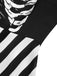 [Pre-Sale] Black 1950s Halloween Skeleton Vertical Stripes Dress