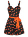 [Pre-Sale] Black 1950s Halloween Pumpkin Face Romper