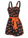 [Pre-Sale] Black 1950s Halloween Pumpkin Face Romper