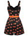 [Pre-Sale] Black 1950s Halloween Pumpkin Face Romper