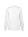 [Pre-Sale] White 1940s Round Neck Satin Puff Sleeve Blouse