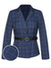 [Pre-Sale] 2PCS 1940s Royal Blue Plaid Lapel Coat & Pants