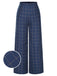 [Pre-Sale] 2PCS 1940s Royal Blue Plaid Lapel Coat & Pants