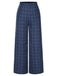 [Pre-Sale] 2PCS 1940s Royal Blue Plaid Lapel Coat & Pants