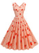 Pink 1950s Strawberry Sleeveless Swing Dress