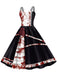 1950s Halloween Roses Blood Double Straps Dress