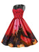 1950s Halloween Lace Patchwork Sleeveless Dress