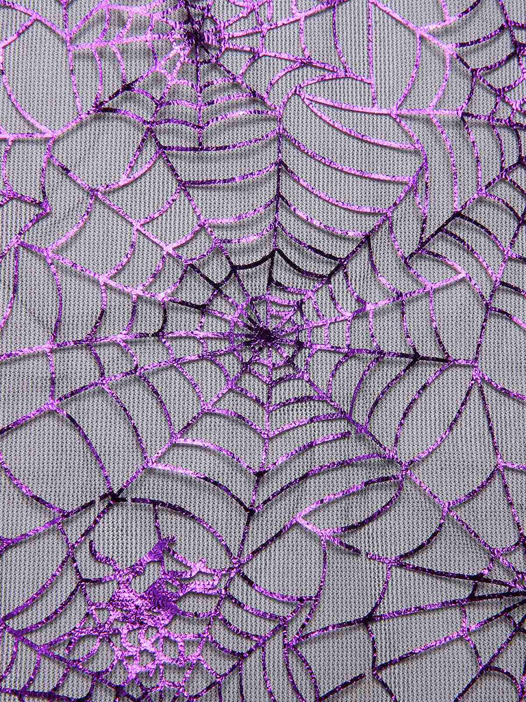 [Pre-Sale] Purple 1950s Spiderweb Mesh Skirted Cover-Up