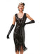 1920s V-Neck Sequined Fringe Evening Dress