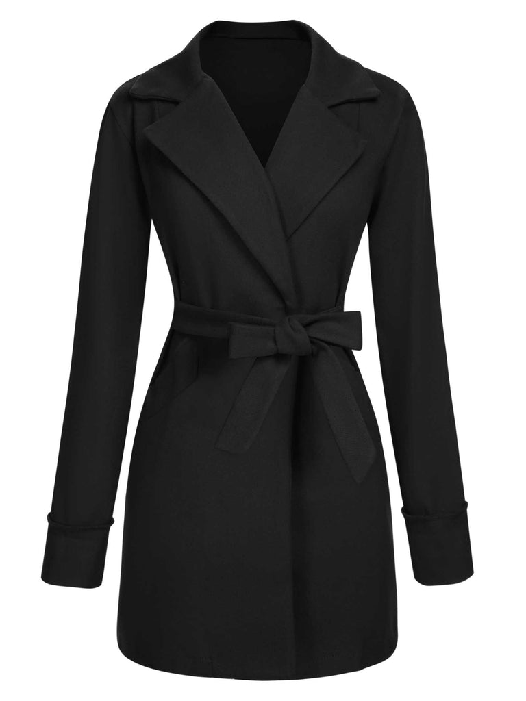 1960s Lapel Belted Winter Coat