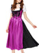 2PCS Purple 1950s Oktoberfest Puff Sleeves Dress with Apron