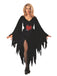 Black 1950s Halloween Bat Irregular Hem Dress