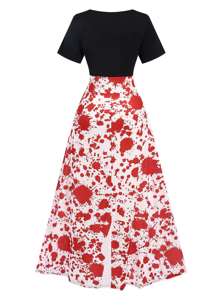 Black & Red 1950s Halloween Blood Stain Dress