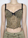 1980s Leopard Bow Crop Camisole