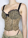 1980s Leopard Bow Crop Camisole