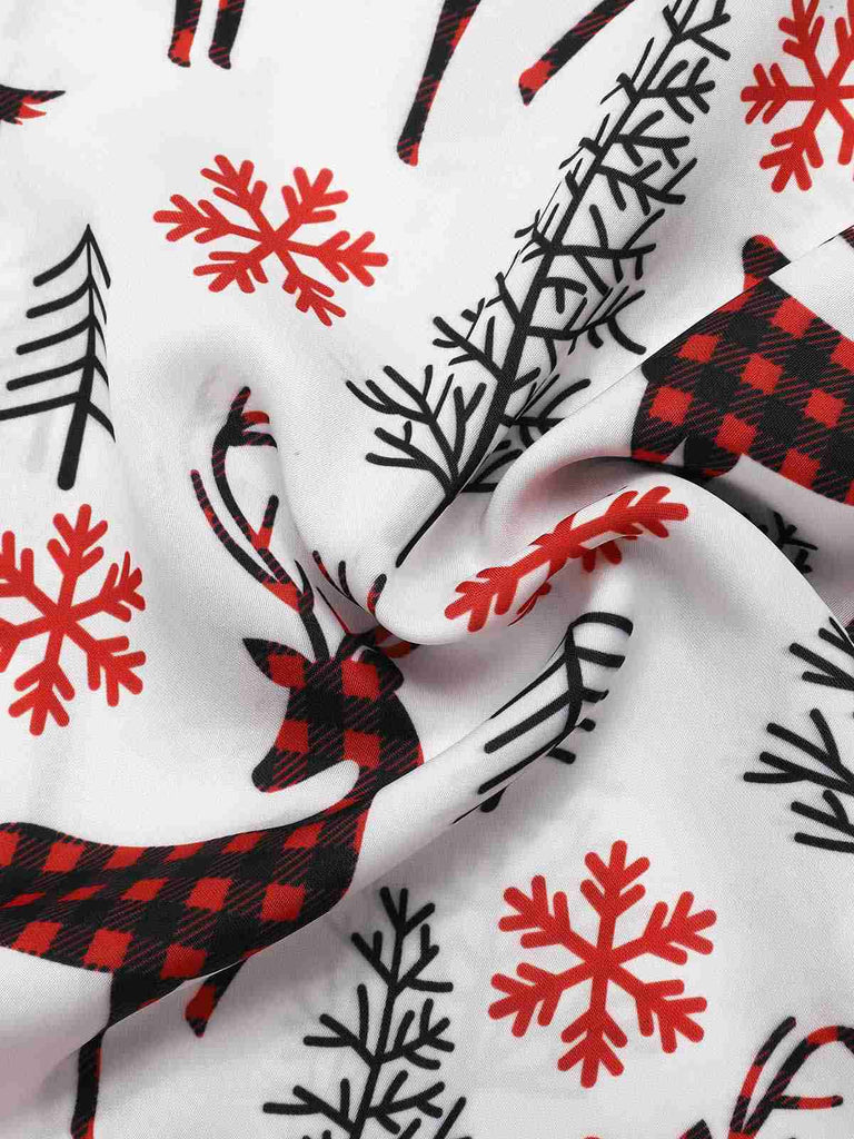 [Pre-Sale] White & Red 1940s Christmas Reindeer Nightgown