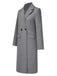 Gray 1960s Over Knee Lapel Coat