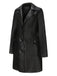 1940s Solid Lapel Leather Trench Coat