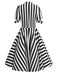 [Pre-Sale] 1950s Halloween Striped Hollow Collar Dress