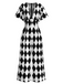 1930s Halloween Gingham Plaid Jumpsuit