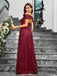 Wine Red 1920s Sequined Side Slit Maxi Dress