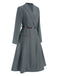 [Pre-Sale] Dark Gray 1950s Solid Belt Vintage Coat