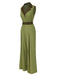 [Pre-Sale] Green 1940s Contrast Lapel Patchwork Jumpsuit