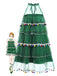 [Pre-Sale] Green 1960s Pom-Pom Christmas Tree Dress