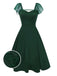 [Pre-Sale] Green 1950s Raglan Sleeve Tie-Back Dress