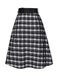 [Pre-Sale] Grey 1940s Plaid Irregular Ruffle Skirt