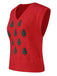 Red 1980s Christmas Tree Sweater Vest