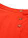 [Pre-Sale] Orange Red 1960s Button Solid Skirt