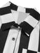 Black&White 1970s Lapel Striped Contrast Color Suit