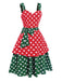 [Pre-Sale] Red & Green 1950s Polka Dots Bowknot Dress