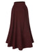 Wine Red 1940s A-Line Maxi Skirt