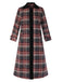 [Pre-Sale] Red 1950s Check Lapel Patchwork Coat