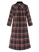 [Pre-Sale] Red 1950s Check Lapel Patchwork Coat