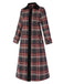 [Pre-Sale] Red 1950s Check Lapel Patchwork Coat