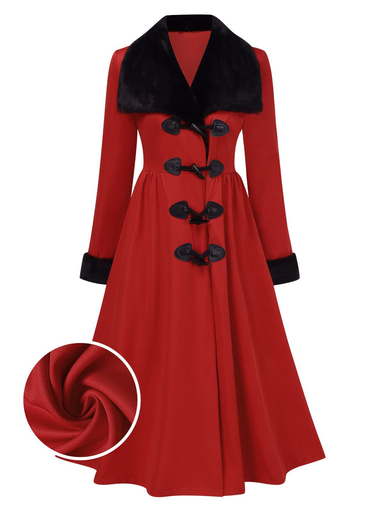 Red and black coat womens on sale