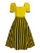 [Pre-Sale] Yellow 1950s Striped Bow Dress