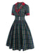 [Pre-Sale] Green 1950s Notched Scottish Plaid Dress