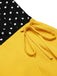 [Pre-Sale] [Plus Size] Black & Yellow 1960s Polka Dot Pencil Dress