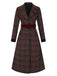 [Pre-Sale] Red 1930s Notched Collar Glen Check Coat