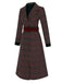 [Pre-Sale] Red 1930s Notched Collar Glen Check Coat